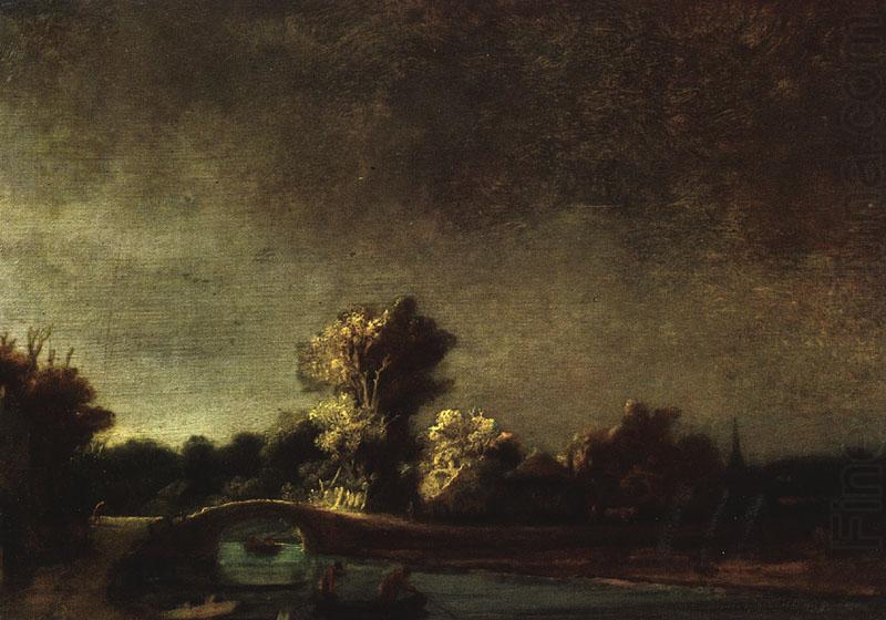 Landscape with a Stone Bridge dyu, REMBRANDT Harmenszoon van Rijn
